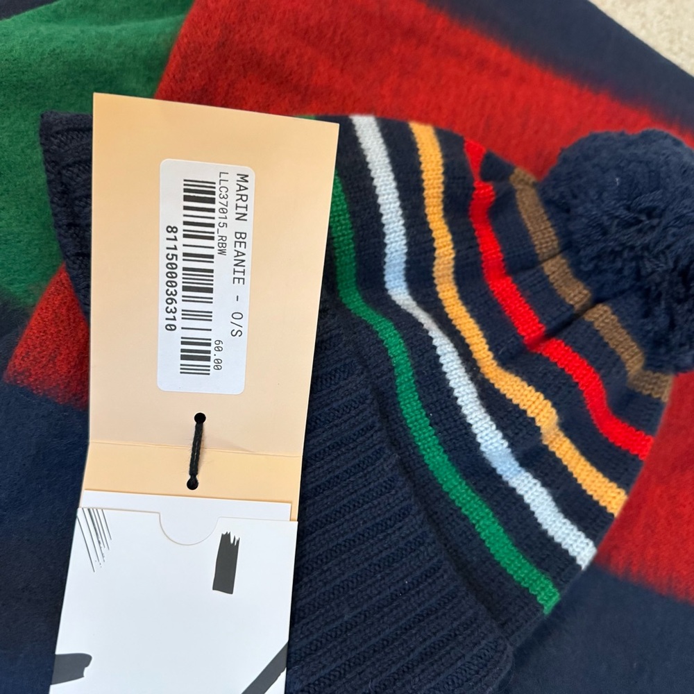 La Ligne Multicolor Striped Scarf and Hat Set - Picture 3 of 15